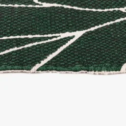 Tapete algodão folhas verde 200x300