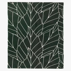 Tapete algodão folhas verde 170x240