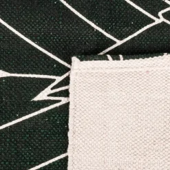 Tapete algodão folhas verde 170x240