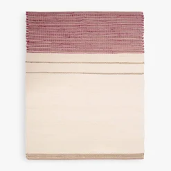 Tapete de Algodão e Juta Bege e Rosa 120x180