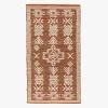 Tapete de Lã e Algodão Tribal Natural 70x150