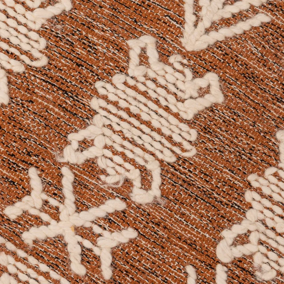 Tapete de Lã e Algodão Tribal Natural 70x150