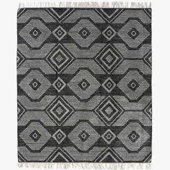 Tapete Geométrico Preto 160x300