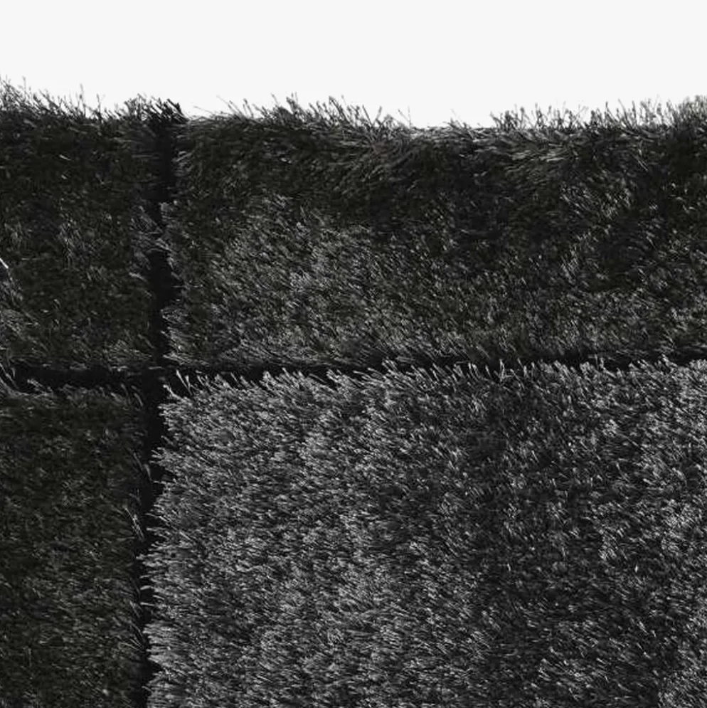 Tapete Quadrados Preto 160x230