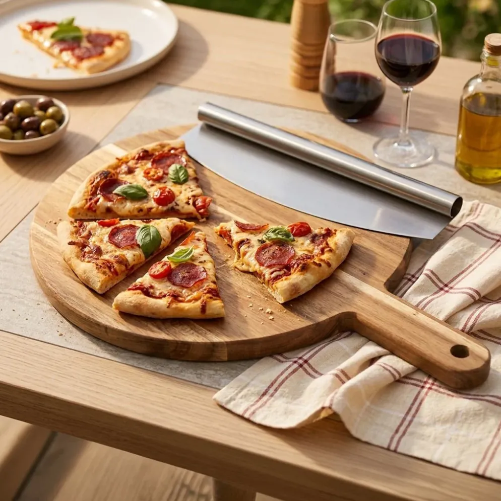 Tábua com cortador de Pizza