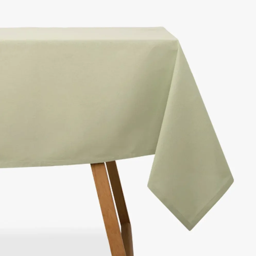 Toalha de Mesa Algodão Retangular Verde Claro