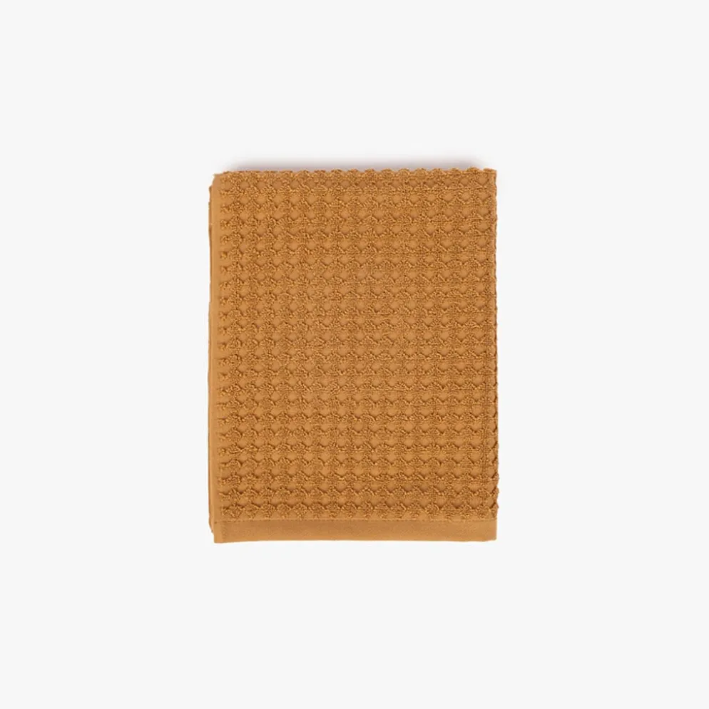 Toalha de RostoAlgodão Favos Amarelo 50x100cm