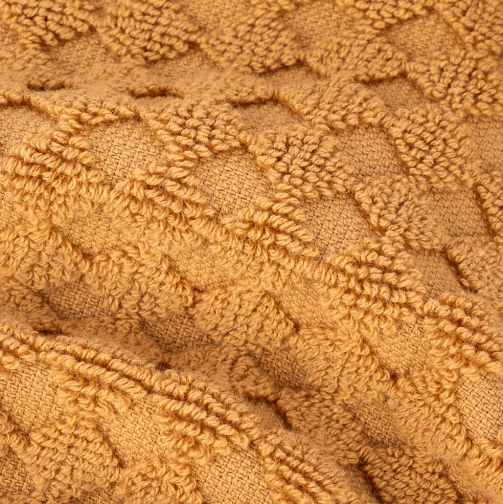 Toalha de RostoAlgodão Favos Amarelo 50x100cm