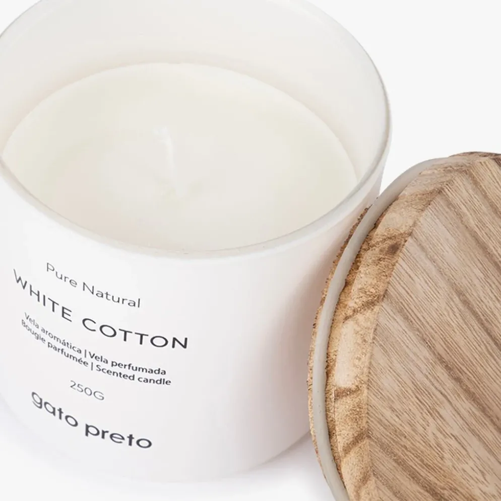 Vela Perfumada em Copo de Vidro White Cotton 250g
