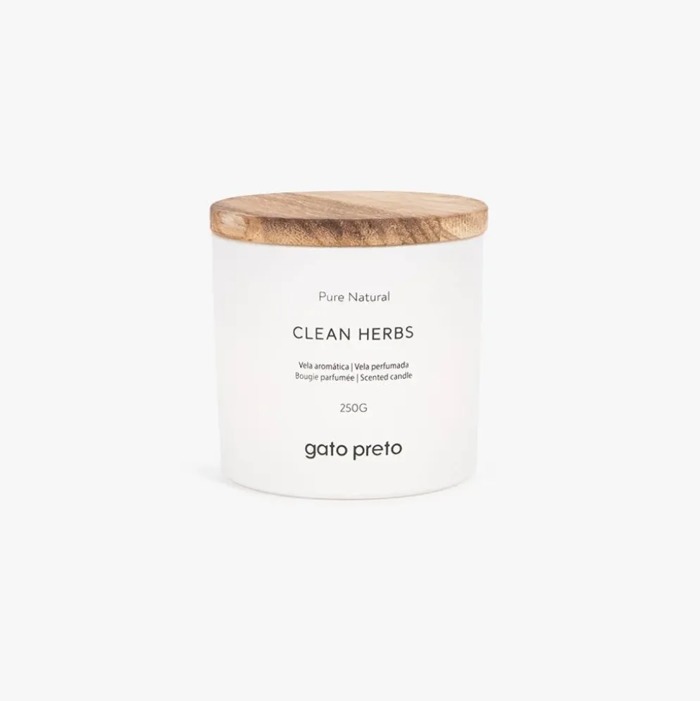 Vela Perfumada em Copo de Vidro Clean Herbs 250g
