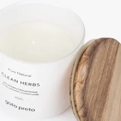 Vela Perfumada em Copo de Vidro Clean Herbs 250g