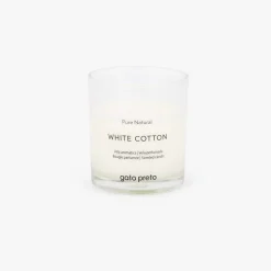 Vela Perfumada em Copo de Vidro White Cotton 160g PURE NATURAL